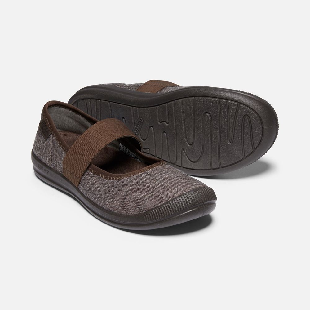 Keen Slip-On Kadın Kahverengi - Lorelai Mary Jane Kanvas Shoess - Türkiye QDZP78201